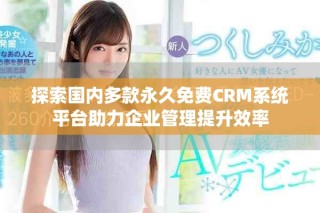 探索國內多款永久免費CRM系統平臺助力企業管理提升效率