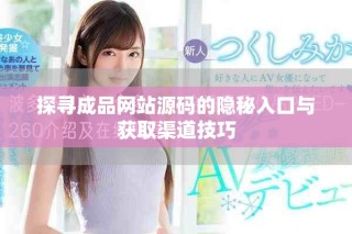 探尋成品網站源碼的隱秘入口與獲取渠道技巧