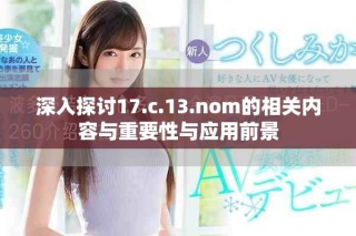 深入探討17.c.13.nom的相關內容與重要性與應用前景