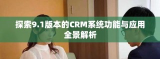 探索9.1版本的CRM系統功能與應用全景解析
