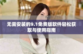 無需安裝的9.1免費版軟件輕松獲取與使用指南