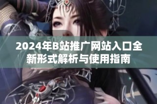2024年B站推廣網站入口全新形式解析與使用指南