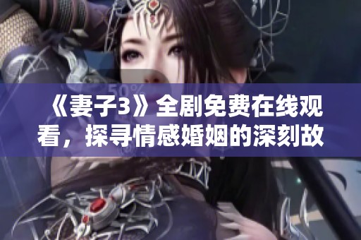 《妻子3》全劇免費(fèi)在線觀看，探尋情感婚姻的深刻故事與挑戰(zhàn)