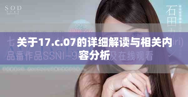 關于17.c.07的詳細解讀與相關內容分析