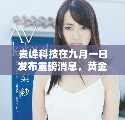 貴峰科技在九月一日發布重磅消息，黃金網站吸引行業關注