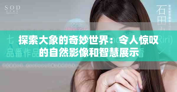 探索大象的奇妙世界：令人驚嘆的自然影像和智慧展示