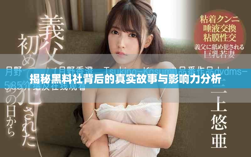 揭秘黑料社背后的真實(shí)故事與影響力分析