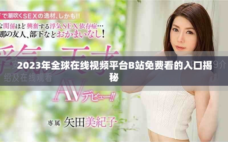 2023年全球在線視頻平臺B站免費看的入口揭秘
