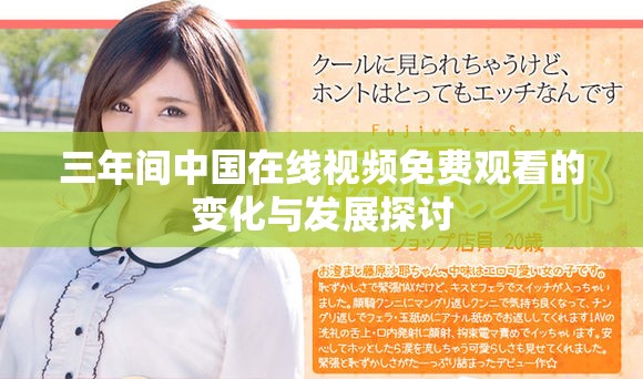 三年間中國在線視頻免費觀看的變化與發展探討