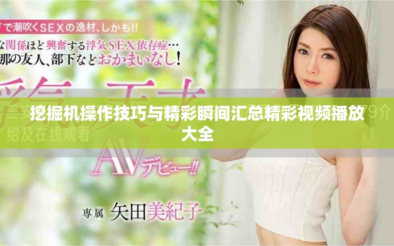 挖掘機操作技巧與精彩瞬間匯總精彩視頻播放大全