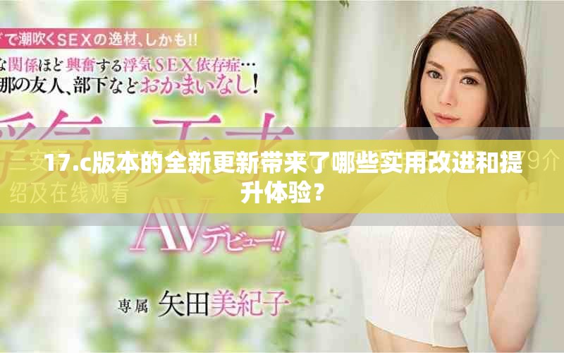 17.c版本的全新更新帶來了哪些實用改進和提升體驗？