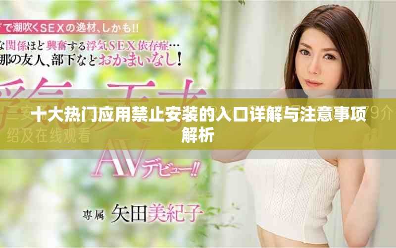 十大熱門應用禁止安裝的入口詳解與注意事項解析