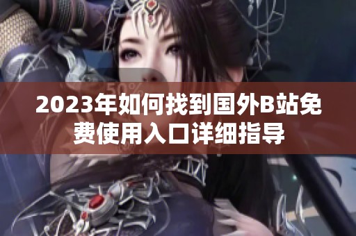 2023年如何找到國外B站免費使用入口詳細指導